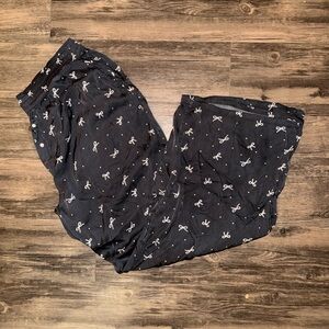 Aerie Satin Bow Grey Pajama Pant Size XL With Pockets Lounge Pant